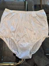 VTG Vanity Fair White Sheer Nylon Granny Panties Size 5 NOS