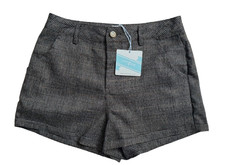 UMGEE S M Or L Gray Tweed Pattern Cuffed Hem Shorts NWT
