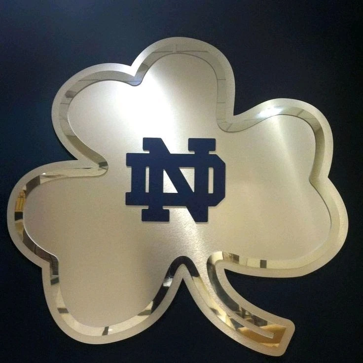Imán de coche universitario de Notre Dame NCAA fútbol troquelado laminado Foto 2 de 2