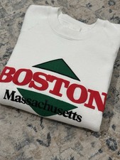 Vintage 90s Boston Massachusetts Crewneck Sweatshirt Size L USA