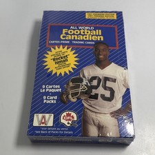 Canadian Football 1991 All World CFL Trading Cards Wax Box 36 Packs French New