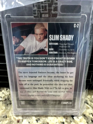 EMINEM SLIM SHADY サイン入りカード 19/40 COMPLEX Complex