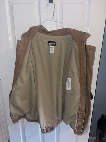 Bulwark Jacket FR Flame Resistant Heavy Duty Brown Canvas Mens Large - Picture 3 of 5