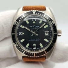 Customtime Men's Vintage Silver Tone w/ Black Dial Swiss Made Mechanical Watch