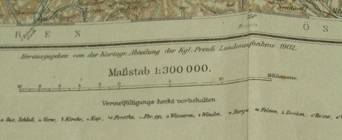LANDKARTE OPPELN Karthogr. Abteilung der Königlich preuss. Landesaufnahme 1902 - Bild 4 von 4