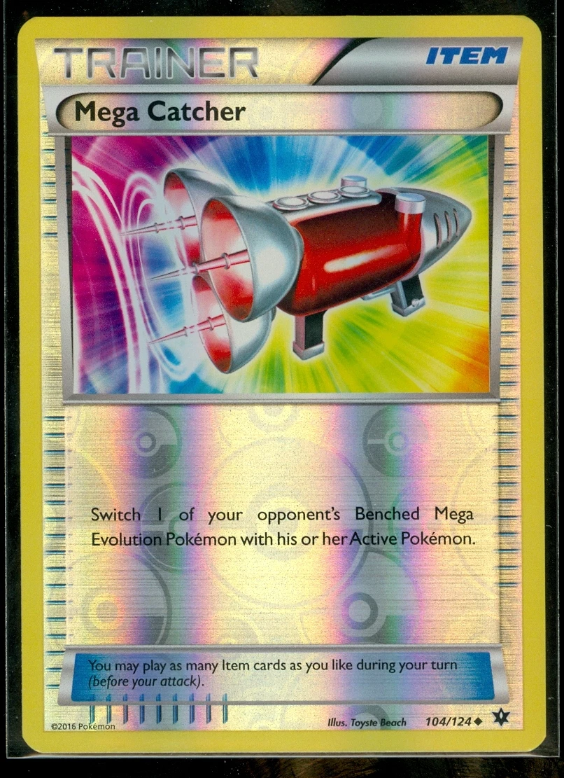 Pokemon MEGA CATCHER 104/124 - XY Fates Collide - Rev Holo - MINT