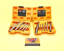 12 Pc Screw Extractor Set Straight Spiral Easy Outs Drill Hog® Lifetime Warranty