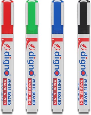 digno 4 Farben Permanent Marker Strichstärke 2mm 8er Pack ideal für Whiteboard