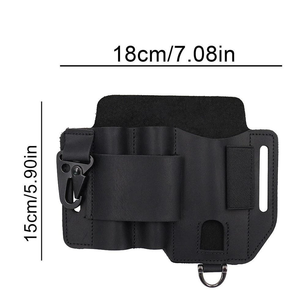 Multi-tool Leather Sheath Outdoor Pocket Organizer Storage Belt Waist Bag