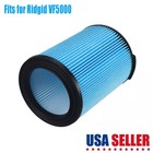 VF5000 Filter For RIGID Shop Vac Reusable 3 Layer Washable 5 Gal Wet Dry Vacuum