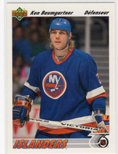 Ken Baumgartner 91-92 Upper Deck Hockey French Base Common #402 NY Islanders