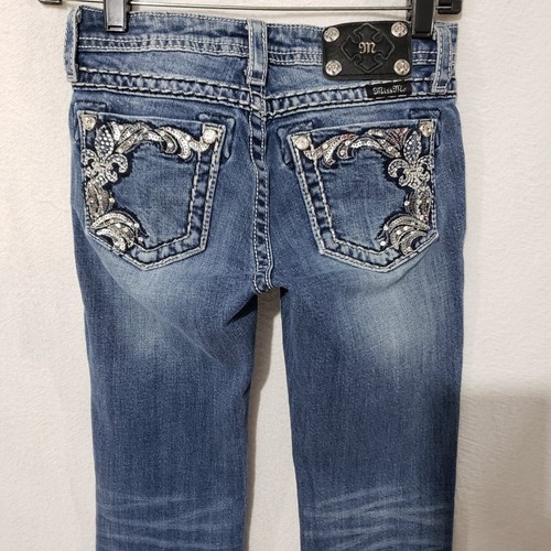 Miss Me Skinny Jeans Blue Denim Stretch Medium Wash Girls/Youth 14 - Picture 10 of 23