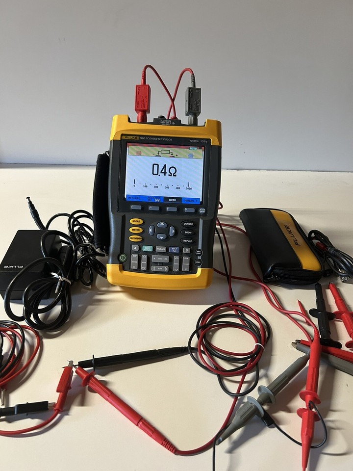 FLUKE 196C Color Scopemeter Oscilloscope Bandwidth 100 MHz 1GS/s W ...