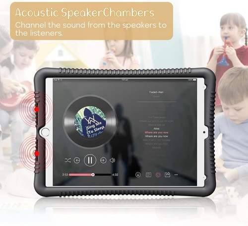 Silikon Hülle für iPad 9. 8. 7. 10,2 Zoll Stoßfest Weich Kinderfreundlich Cover - Bild 4 von 11