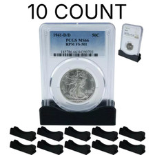  10 Coin Slab Holder Display Stand PCGS NGC Case Storage Box Plastic ICG