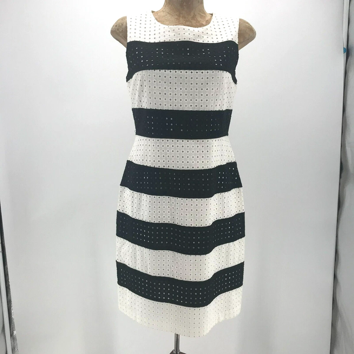 Calvin klein white eyelet dress cheap