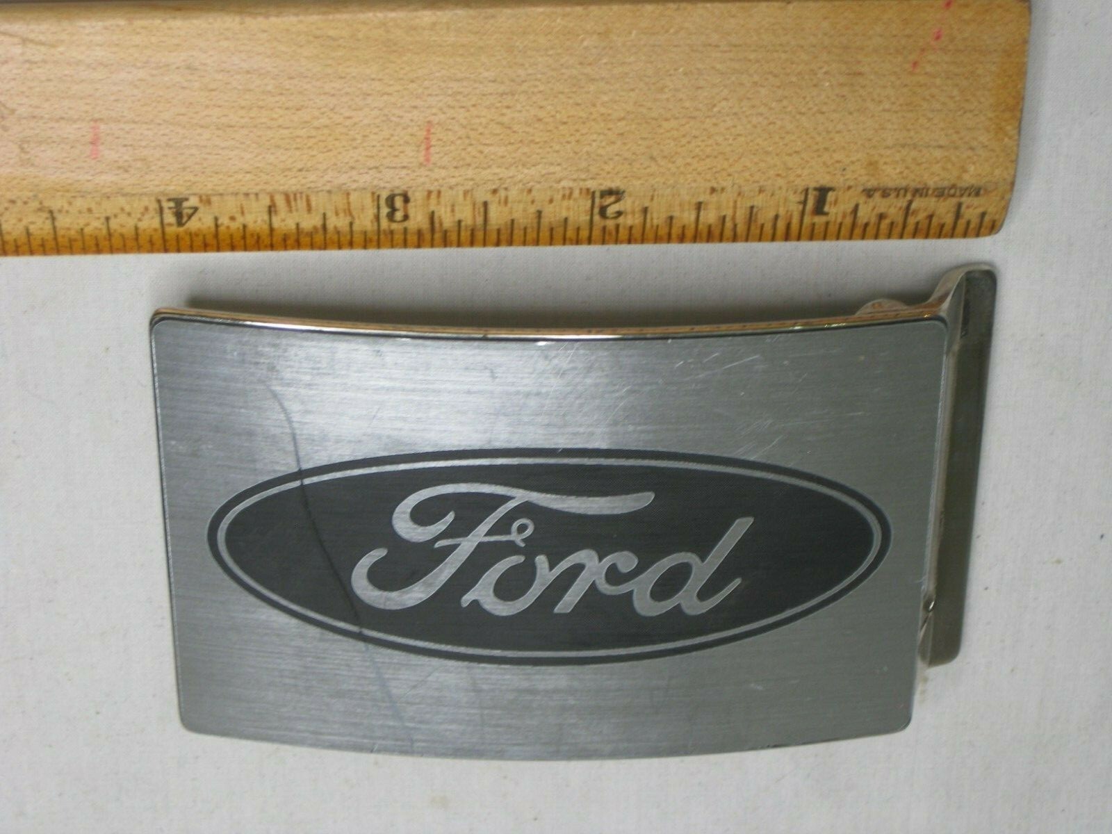 large pre-owned rectangular Ford belt buckle auto… - image 4