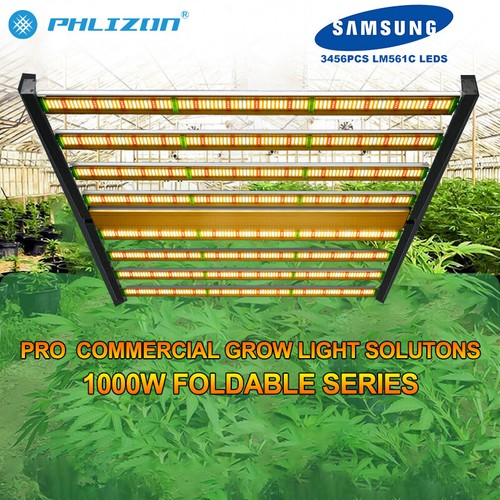 Phlizon 1000W LED Grow Light Bar Full Spectrum Samsung LM561C All Indoor Plants