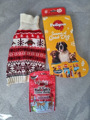 Christmas Dog Bundle Jumper wagg treats Pedigree Seasons Of Good