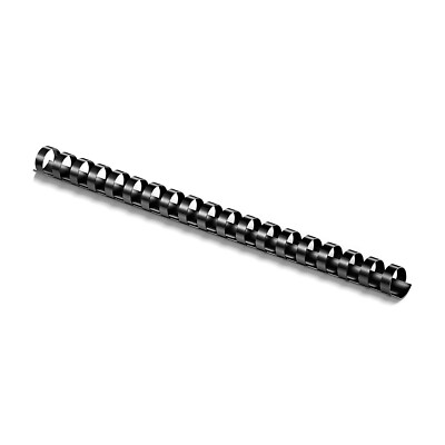 Staples Plastic Comb Binding Spines 5/8'' Diameter 120 Sh. 25/PK Black 17465