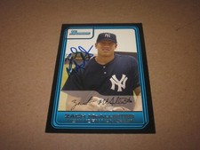 ZACH MCALLISTER SIGNED AUTOGRAPHED 2006 BOWMAN CARD # DP17 YANKEES