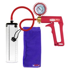 LeLuv Maxi Penis Pump - Premium Hose, Thick-Walled Cylinder - Red, Purple, Pink