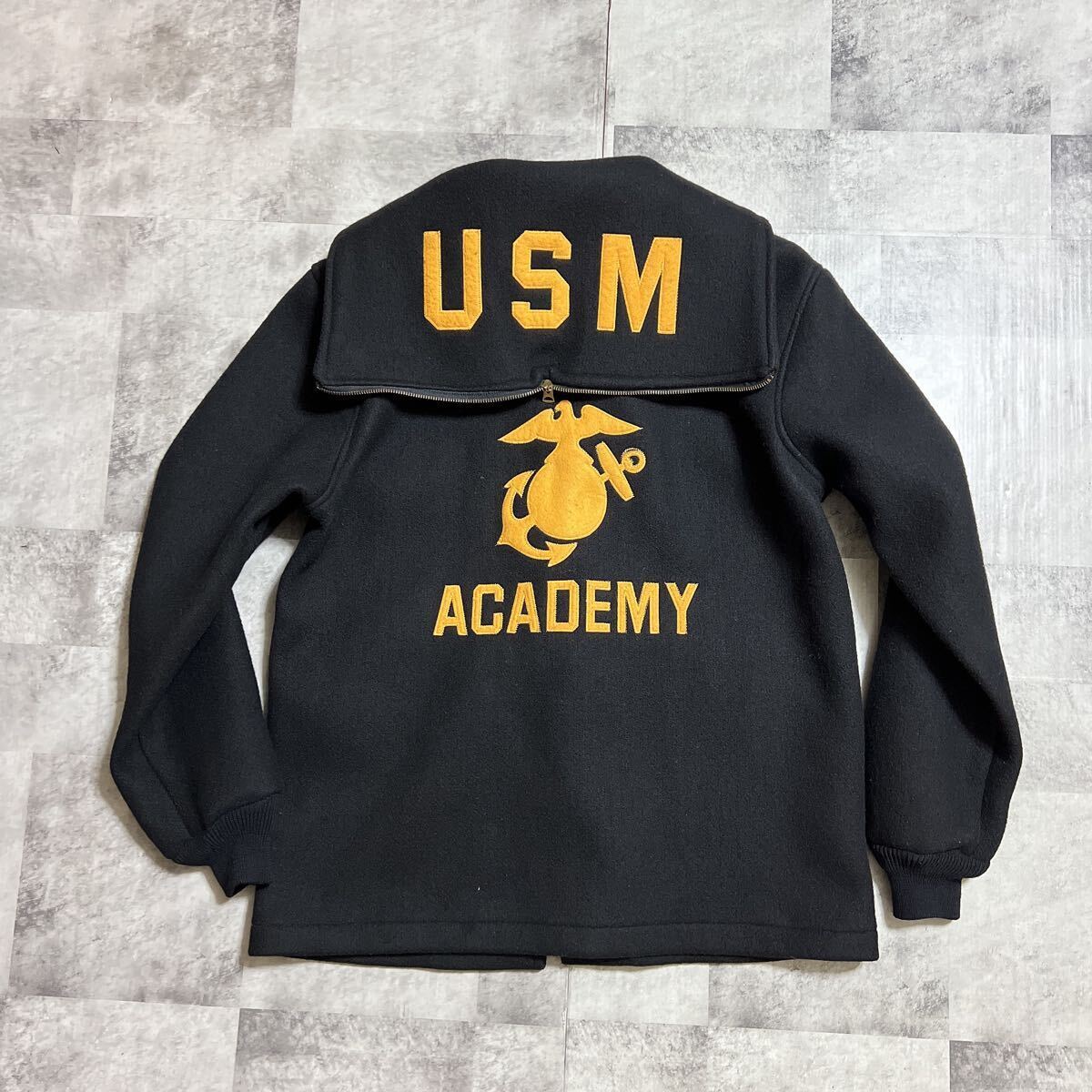 Buzz Rickson'S Cadets Academy Coat Wool Melton Patch Hood Parka