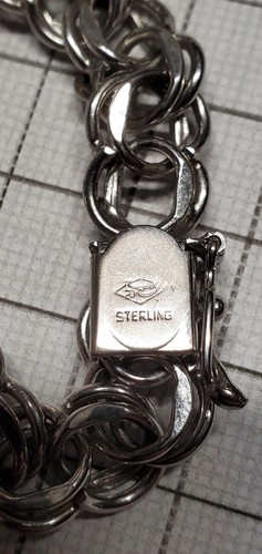 Sterling Silver Bracelet With 8 Charms 925 Stamped PR 31.8 G Pensylvania Dutch - Picture 9 of 11