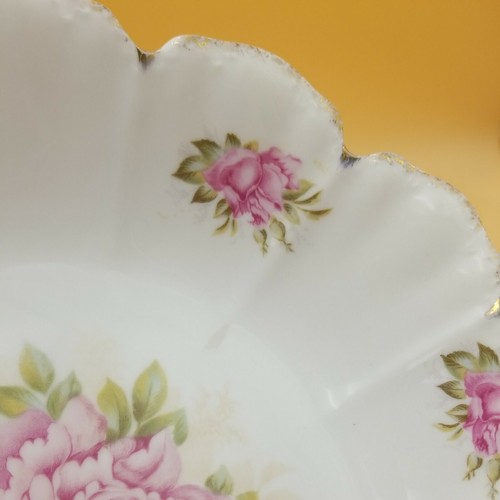 ANTIQUE ROSENTHAL Bavaria Germany MALMAISON 10.25" Scalloped BOWL Antique Rose - Picture 11 of 12