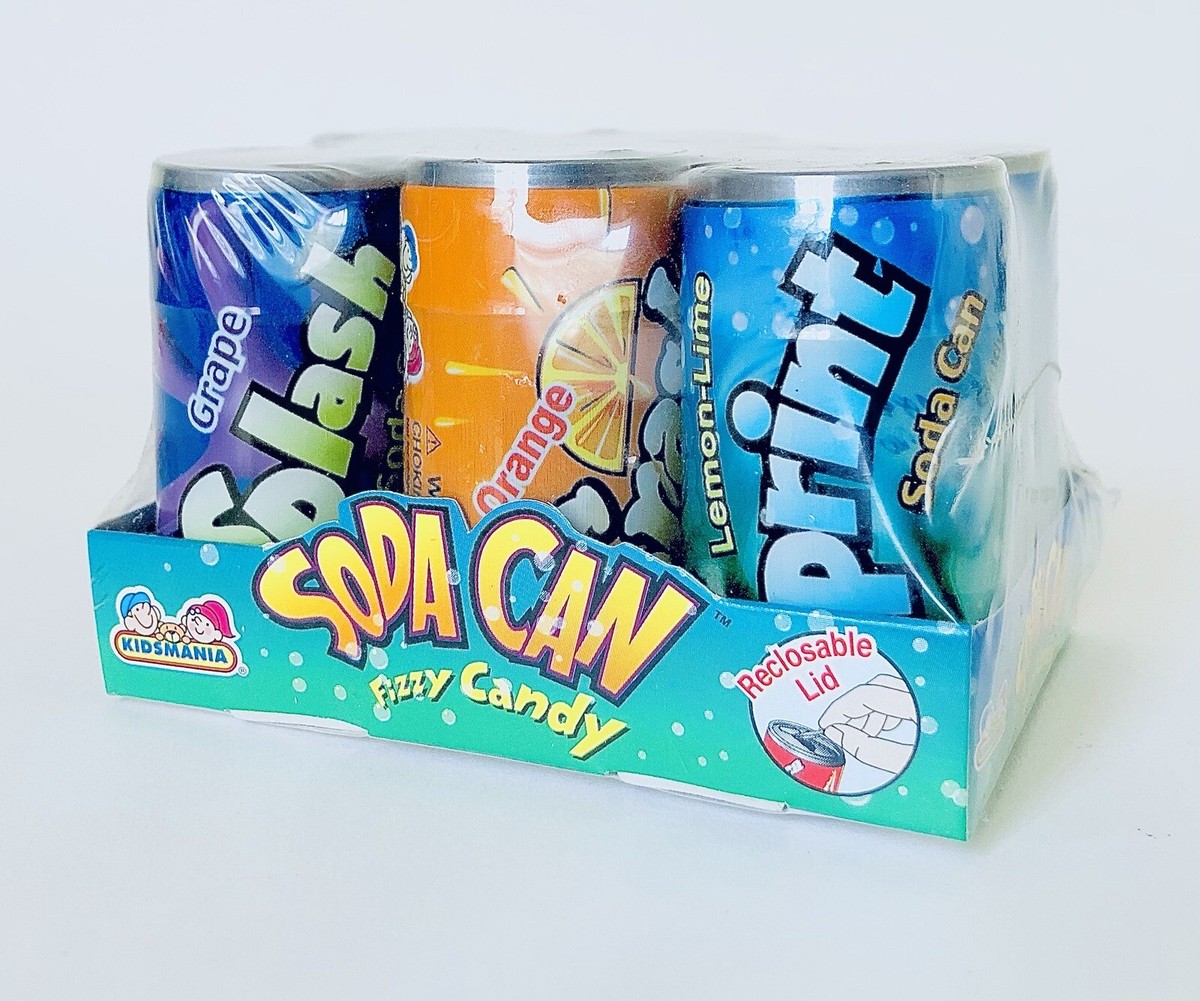 Vintage 2005 Kidsmania SODA CAN FIZZY CANDY 3.5” SEALED