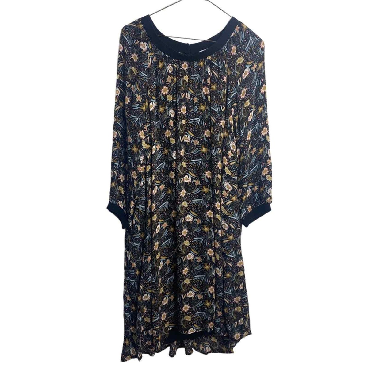 Nordstrom DR2 Medium shift dress black floral moody Size M NWOT lined