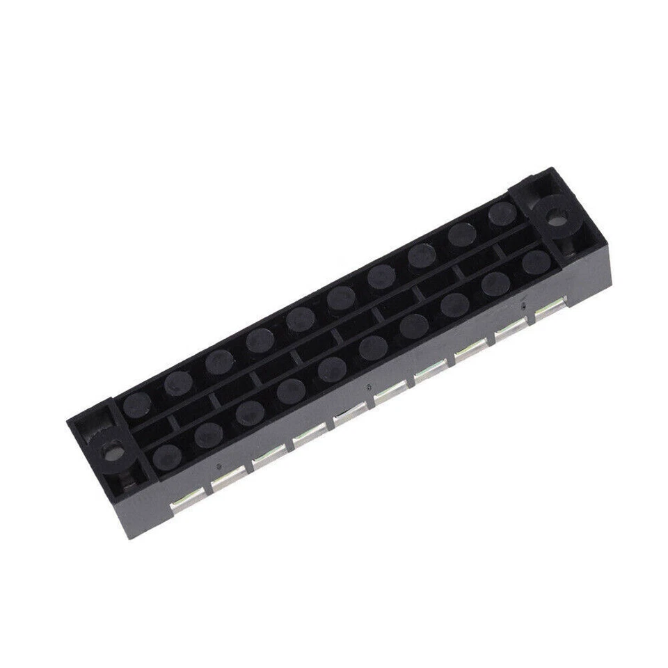 TB-1510L 2X Block 10Position 600V 15A Wire Barrier Dual Row Screw Terminal Panel - Image 2 of 4
