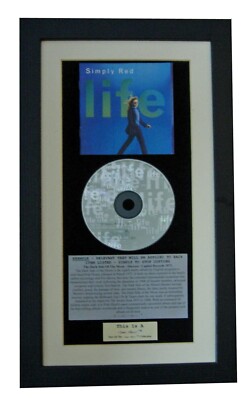 SIMPLY RED Life CLASSIC CD GALLERY QUALITY FRAMED+EXPRESS GLOBAL SHIP+FAIRGROUND