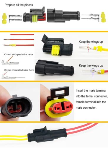 5-20 Sets 1/2/3/4/5/6 Pin Waterproof Automotive Electrical Wire Connectors Plug - Picture 15 of 32