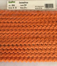25m Rickrack Ribbon Edging Zick-Zack-Borte Orange