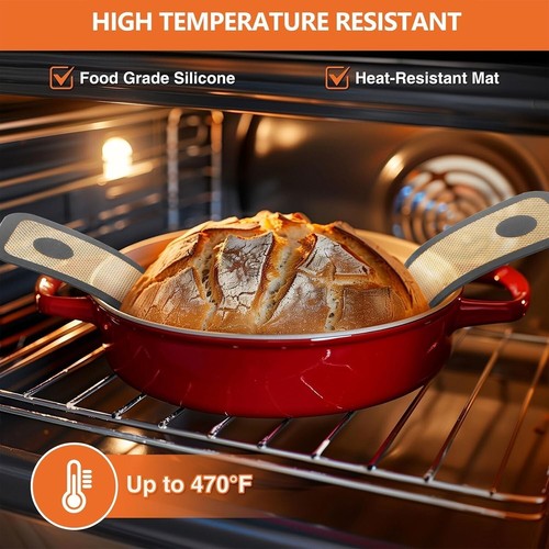 sourdough silicones breads Sling, Oval and Round Silicone Bread Sling for Dutch - Picture 3 of 7