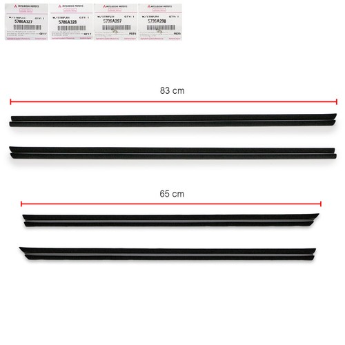 Set 4Dr Inner Weatherstrip Door Belt For Mitsubishi Mirage Space Star '12 '18 - Picture 4 of 8
