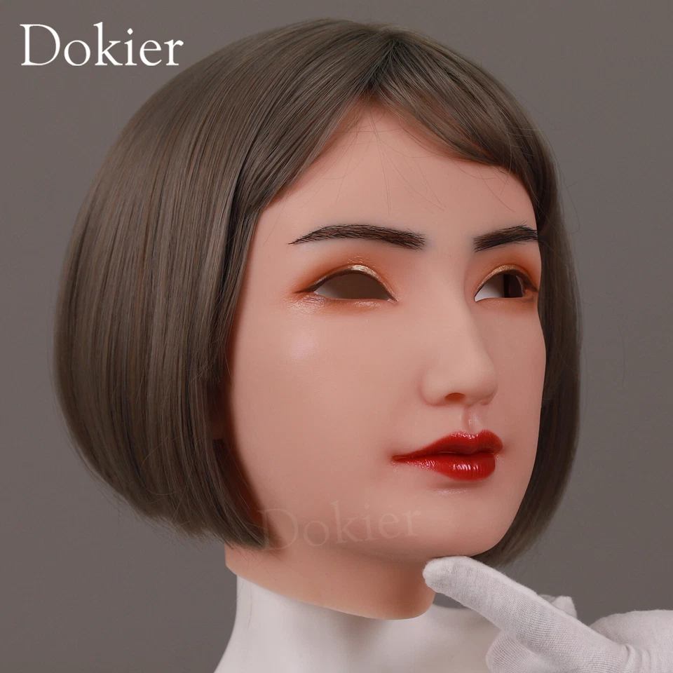 Dokier 8th No oil Realistic Silicone Female Mask Full Face Mask For Crossdresser - Image 2 of 4
