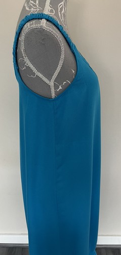 Damen Türkis Blau Sommer Maxi Kleid Bikini Strand Cover Up Größe 14 - Bild 4 von 5