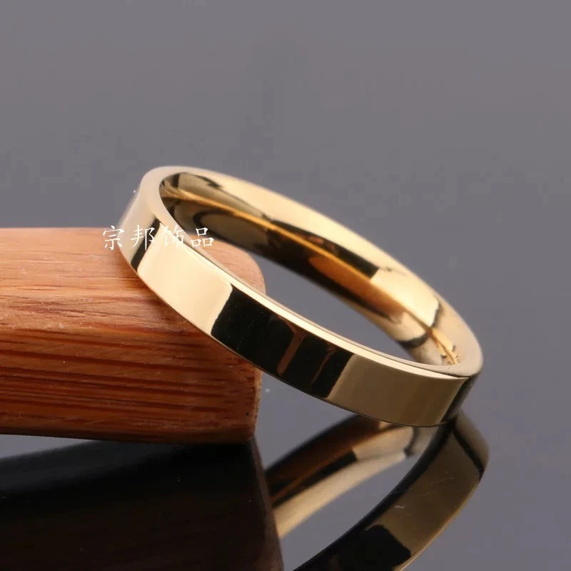 4 мм из нержавеющей стали мужчин женщин свадьбы помолвки юбилей кольцо размер 5-15 - Изображение 3 из 4