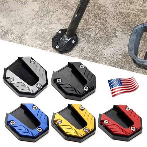 Motorcycle Bike Kickstand Extender Foot Side Stand Extension Pad Support Plate