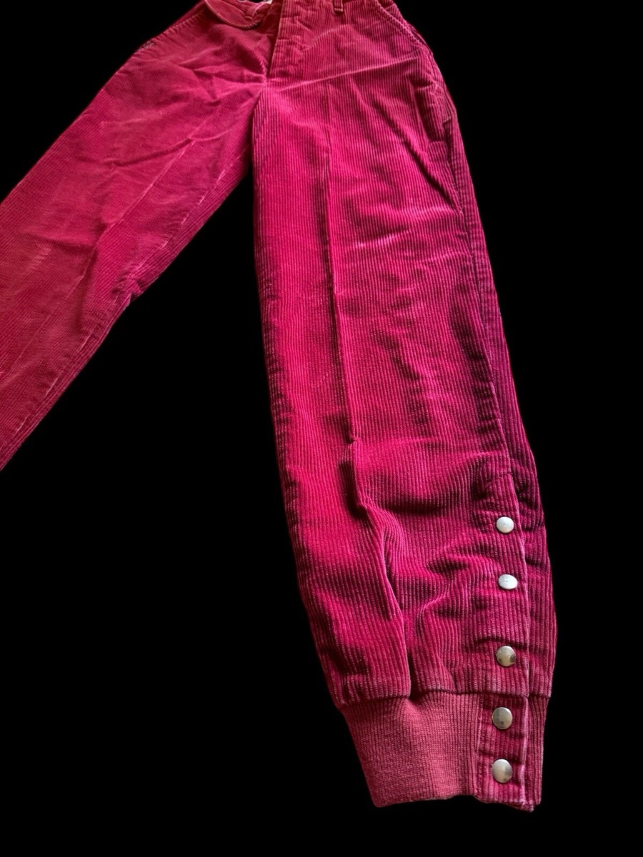 Vintage Sassoon 80s High Waist Corduroy Pants Women's Button