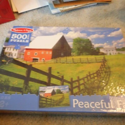 Melissa & Doug 500 Piece Jigsaw Puzzle Peaceful Farm New Sealed - Image 1 of 3