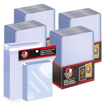 100 ct Toploaders Trading Card Sleeves Holder Hard Plastic Top Loaders  Penny ... | eBay