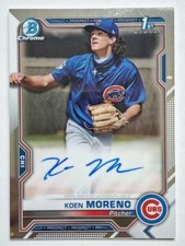 2021 Bowman Chrome Koen Moreno Auto #CPA-KMO Cubs 1st Bowman