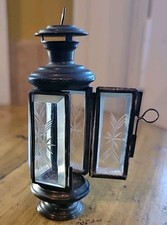 Christmas Candle Light  Lantern Brass Etched ...