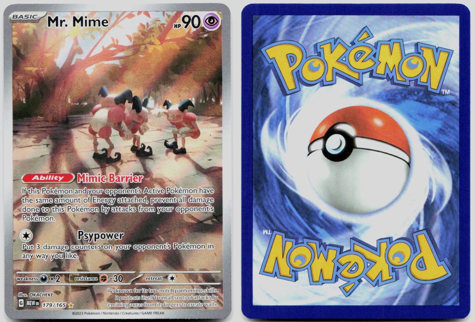MR. MIME 179/165 ILLUSTRATION RARE 151 NM/M HOLO 2023 POKEMON