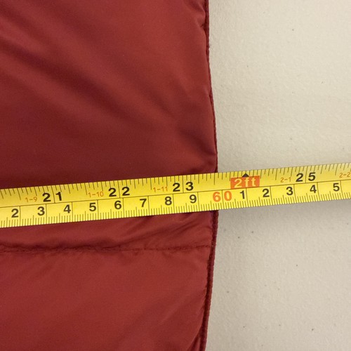 L L Bean Women’s Down Vest Size M Pockets Maroon Snap-up Quilted Puffer EUC - Picture 5 of 6