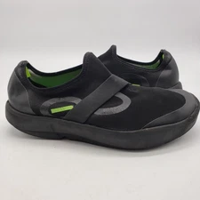 Oofos OOmg Low Shoes Mens Size 10 Black Green Recovery Slip On Comfort Walking
