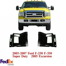 For 2005-2007 Ford F-250 Super Duty Front Bumper Bracket Left Right Side Set 2pc